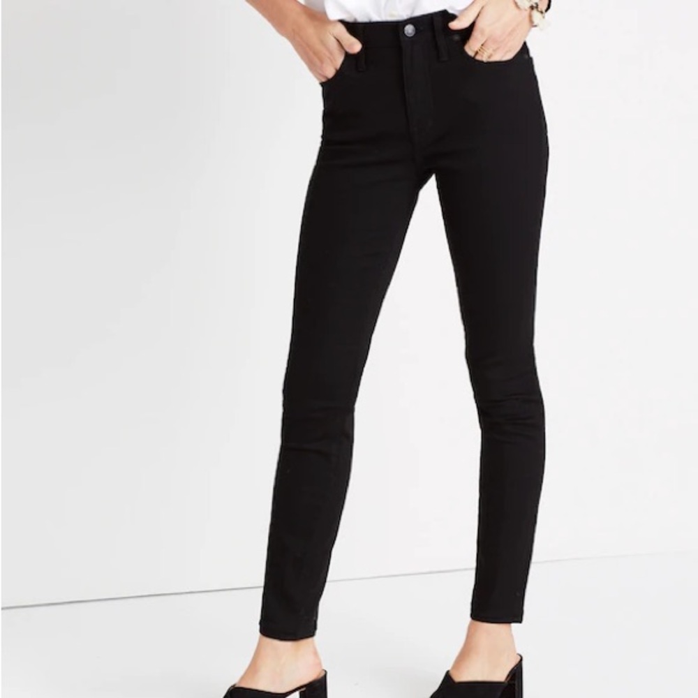 Madewell Highrise Black Skinny Jeans